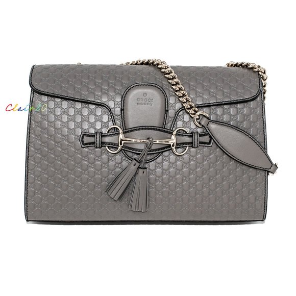 Gucci Handbags - Gucci Emily Medium Leather Chain Shoulder Bag